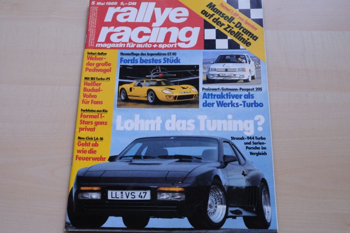 Deckblatt Rallye Racing (05/1986)